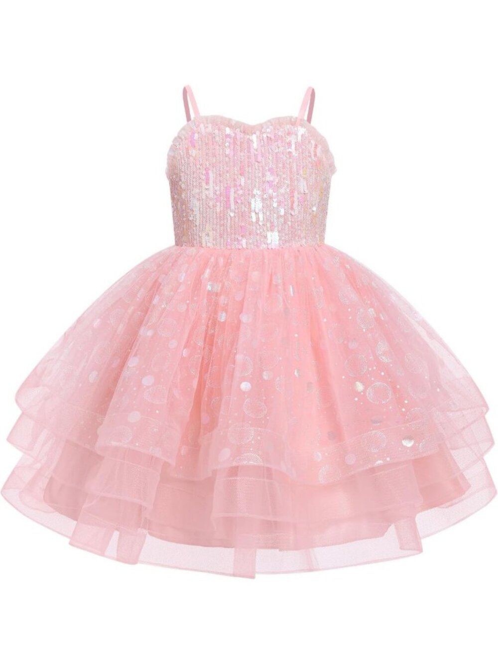 Sparkly Fairy Dress for Toddler Girls - Tulle Pageant Party Birthday Outfit